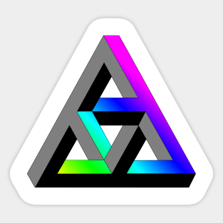 Even more impossible triangle with multicolor gradient Sticker